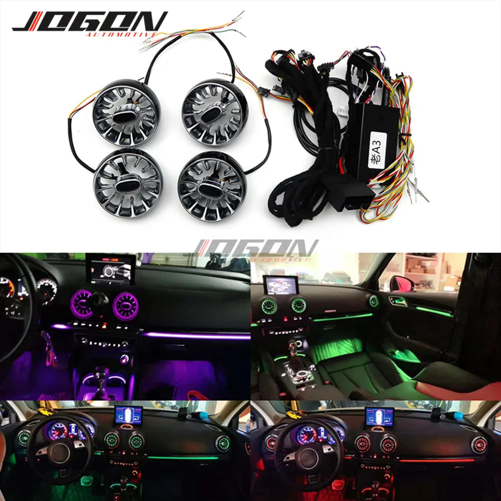 256 Colors For Audi A6 A7 C7 APP Control LED Ambient Light Atmosphere
