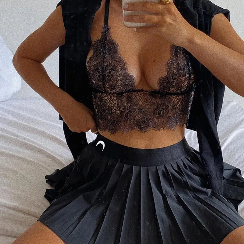 

2020 Fall Sweet Colourful Mini Pleated Skirt Woman Korean Preppy Style Dance Sexy Streetwear Ladies Slim High waist Female Skirt
