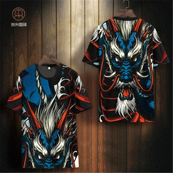 

Creative dragon pattern full print streatwear short sleeve t shirt Summer high-quality soft comfortable luxury t shirt men S-6XL