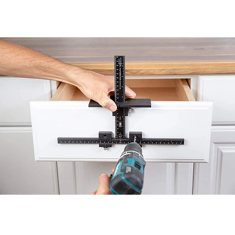 

1pc Punch Locator Multifunction Furniture Punching Locator Woodworking Tool Drill Hole Adjustable Tool Kits