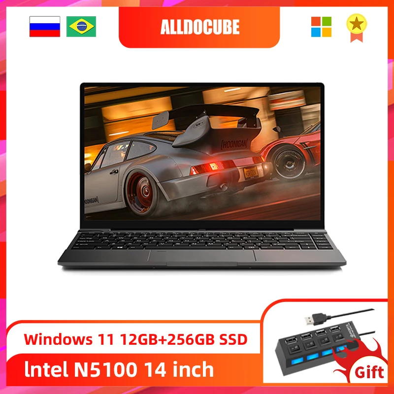 Alldocube GT Book 14 inch Windows 11 N5100 Quad Core WiFi6 12GB RAM 256GB SSD  IPS Notebook laptop computer WIN11 PC GTBOOK