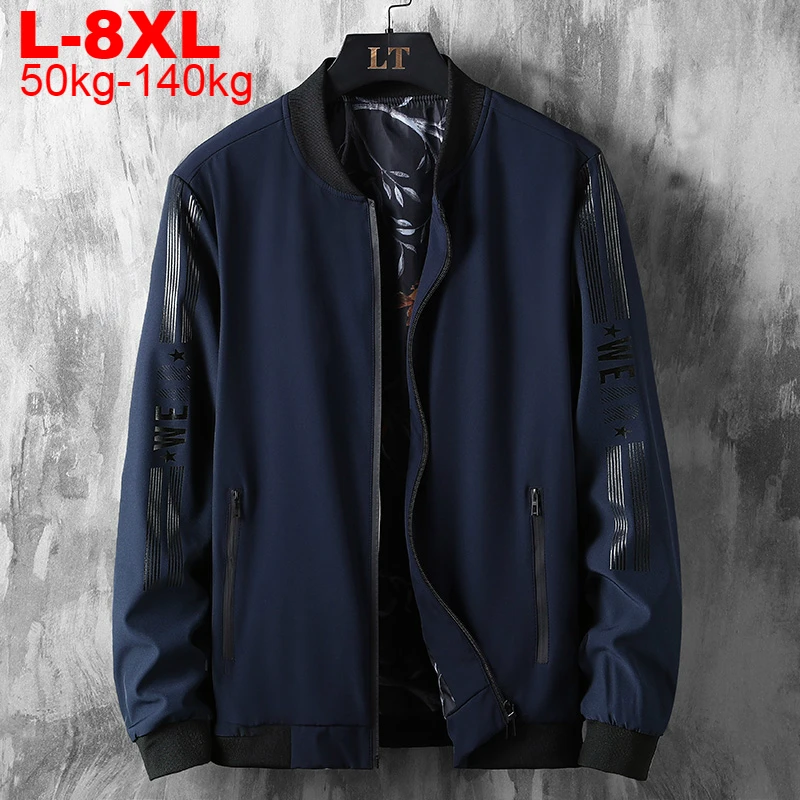 

Autumn Mens Jackets Large Size Windbreakers 5xl 6xl 7xl 8xl Spring Men's Jacket Streetwear Casual Jackets Male Pilot Bomber Coat