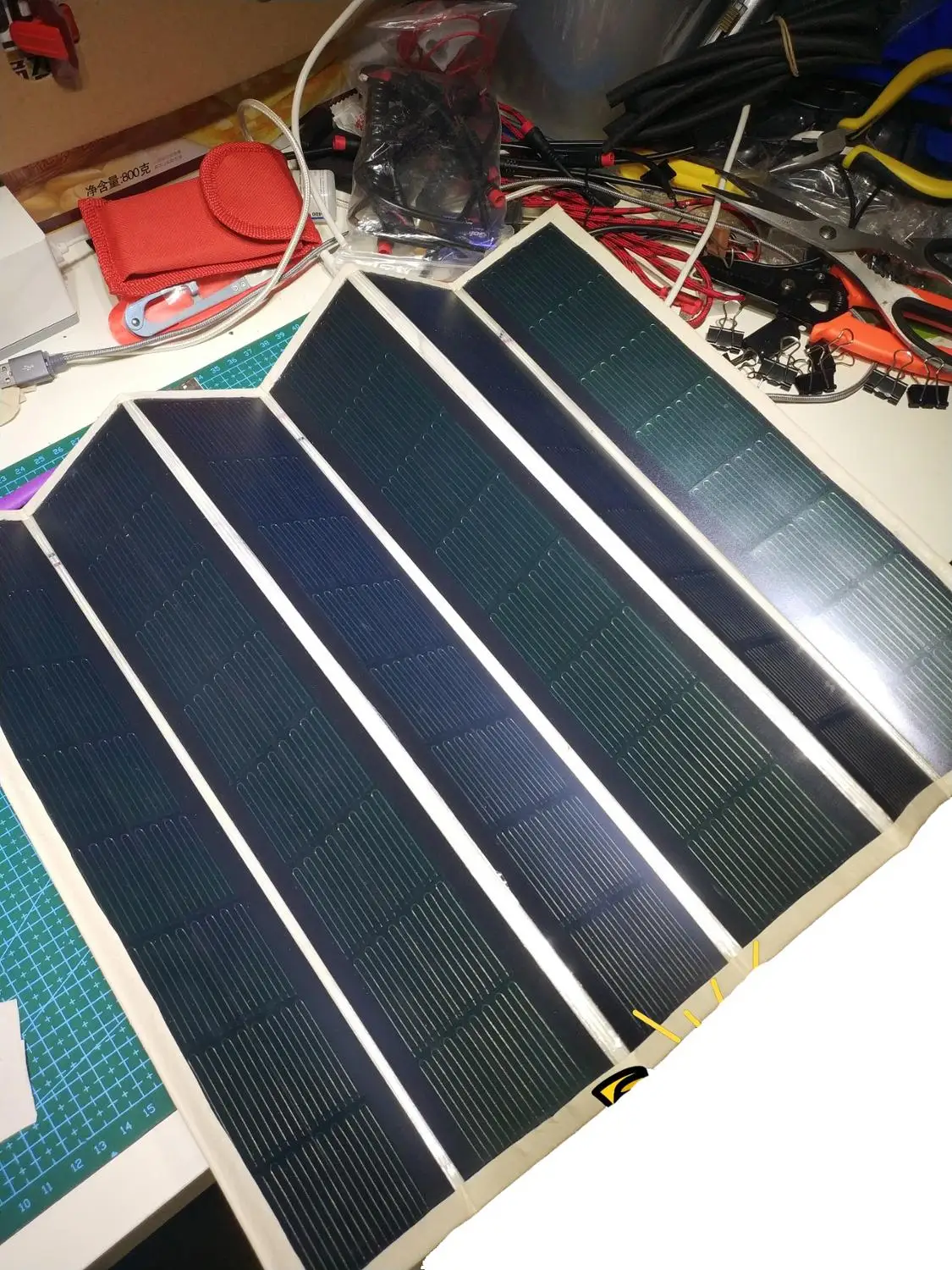 Painel de Tamanho Longo Flexível de Energia Solar Cigs Filme Fino Painel Solar Faça Você Mesmo Carregador de Bateria Fotovoltaica Célula Solar Flex à Prova d2 Água 2w - Image 3