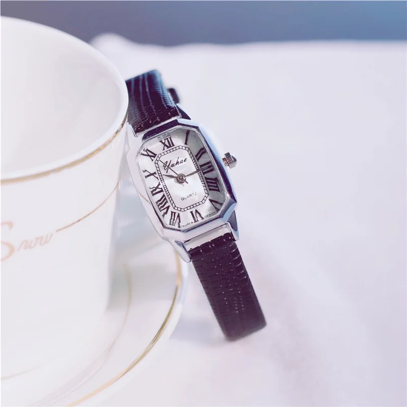 

Square Small Dial Thin Drawstring Waterproof Students Roman Numerals Casual Glorious Simple Students Korean-style Watch Women's