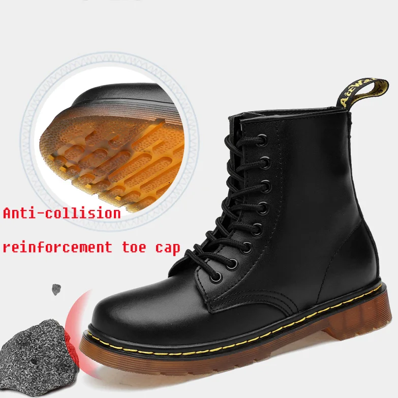 Ботинки мужская в стиле "панк"; ботинки на резиновой подошве; zapatos de hombre; на плоской подошве; кожаные сапожки; Ботинки Martin; ботильоны Для мужчин, натуральная кожа