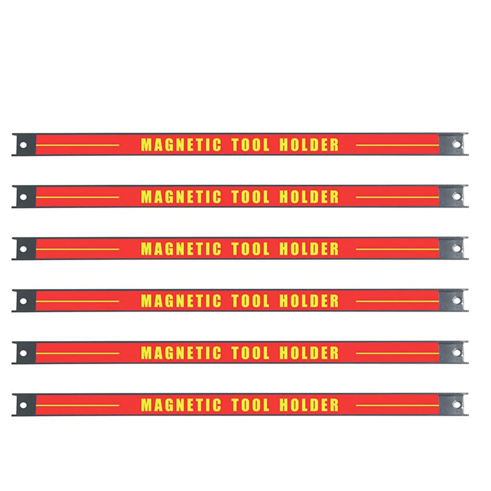 ABEDOE Durable Household Tool Magnetic Tool Storage Rack Strip Wrench Pliers Holder Organizer 8 Inch Red Wrench Pliers Holder