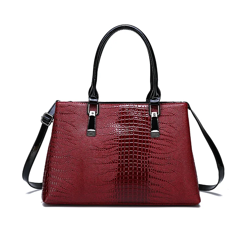 

WOMEN'S Bag 2019 New Style Europe And America Fashion-Style Patent Leather Generous Bag Temperment Hand Crossbody Bag