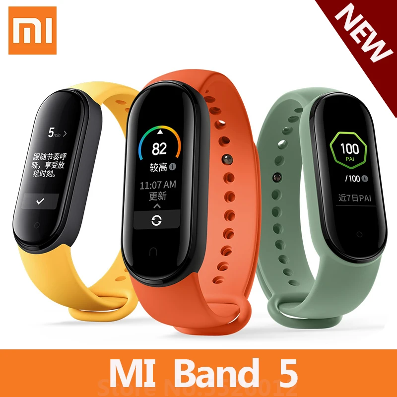 New Xiaomi Mi Band 5 Heart Rate Sleep Monitor Fintess Tracker Message  Reminder Alarm Smart Home APP Control|Smart Wristbands| - AliExpress