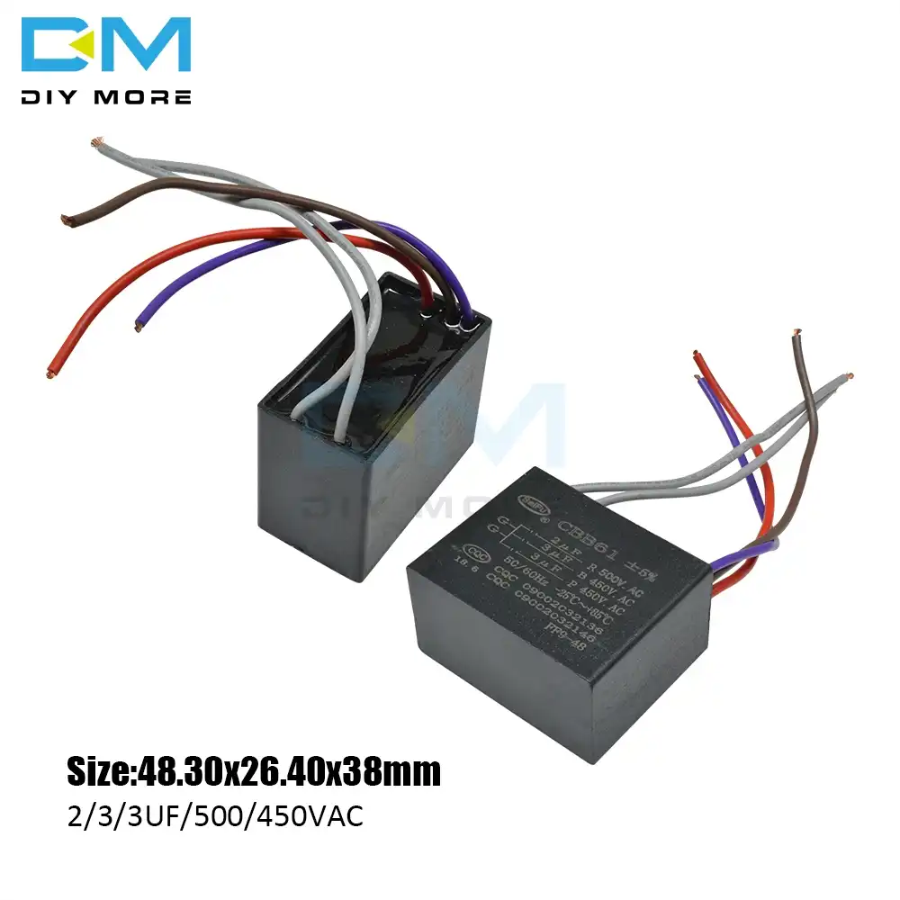 Cbb61 250 450v Ac Motor Speed Run Capacitor Fan Refrigerator Start