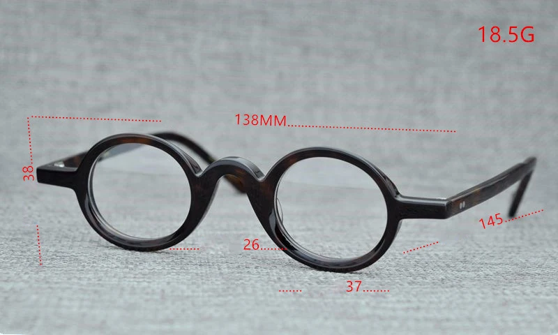 Acetate Round Glasses Frame Men Women Clear Small Eyeglass Frame Optical Myopia Prescription Spectacle Frames Eyeglasses Eyewear