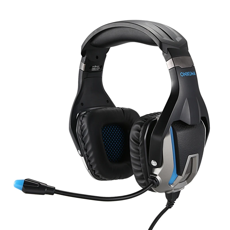 FFYY-ONIKUMA K12 PS4 динамическая игровая гарнитура шлем Проводные ПК стерео наушники с шумоподавлением с микрофоном светодиодный звук