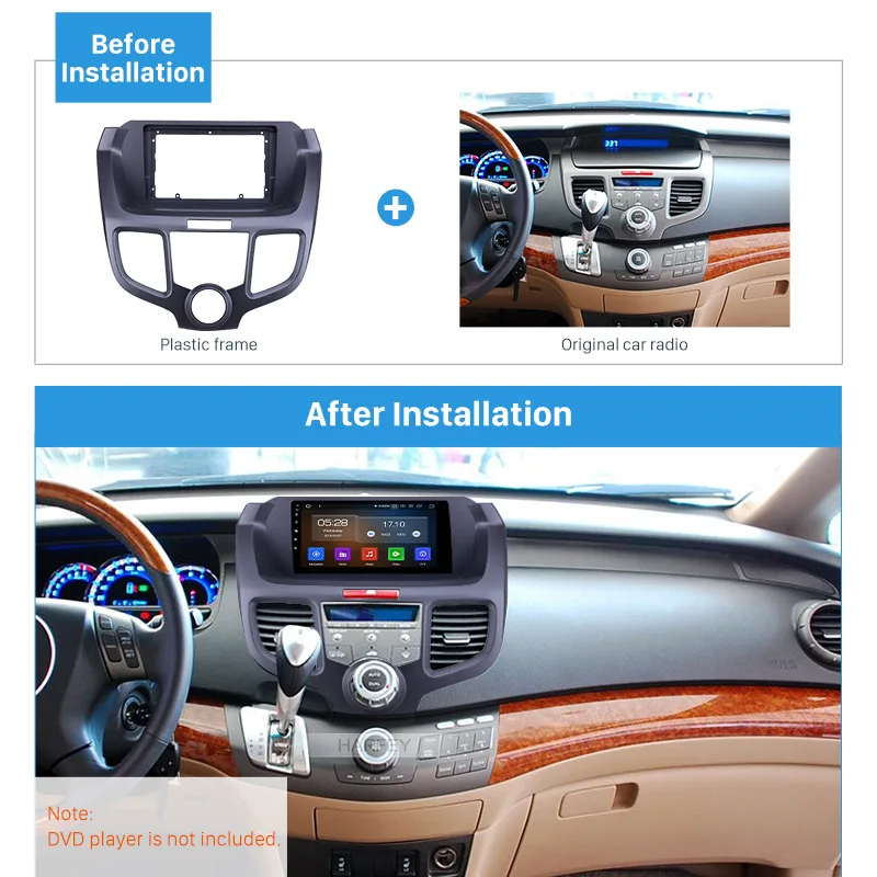 Harfey Автомагнитола 2Din рамка 9 дюймов установка для Honda Odyssey 2004 2005 2006 2007 2008 аудио тире отделка панель комплект