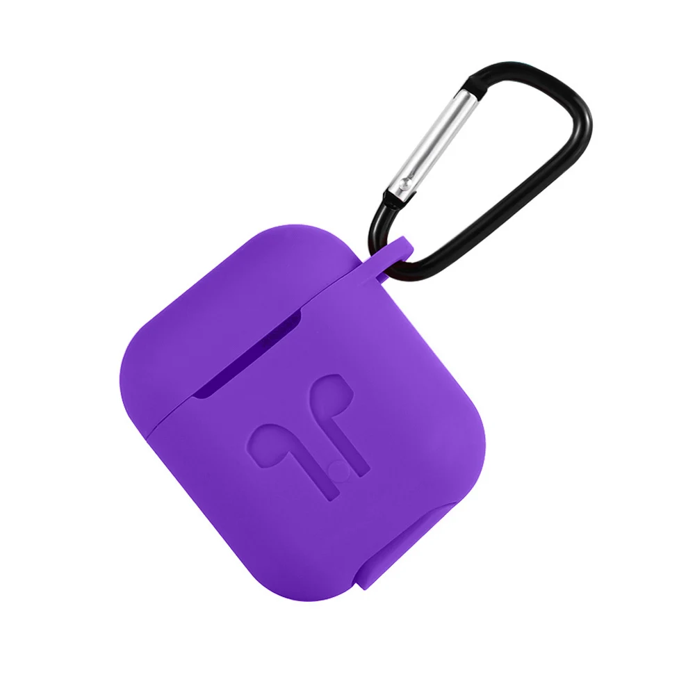 Милый и милый чехол для airpod 1 2 skins идеально противоударный Для Apple гарнитура для airpods защитный чехол водонепроницаемый чехол - Цвет: Фиолетовый