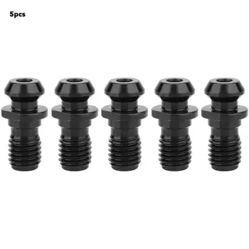 

5pcs/set CAT40 ER16 Pull Stud Retention Knob Kits HRC48-50 High Carbon Steel Wear-Resistant Rust Precision Collet Chucks