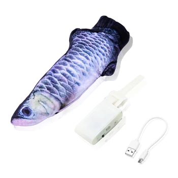 

Pet Cat Toy 3D Fish Electric Toy with USB Charging Cat and dog playing simulation Dancing fish Pet