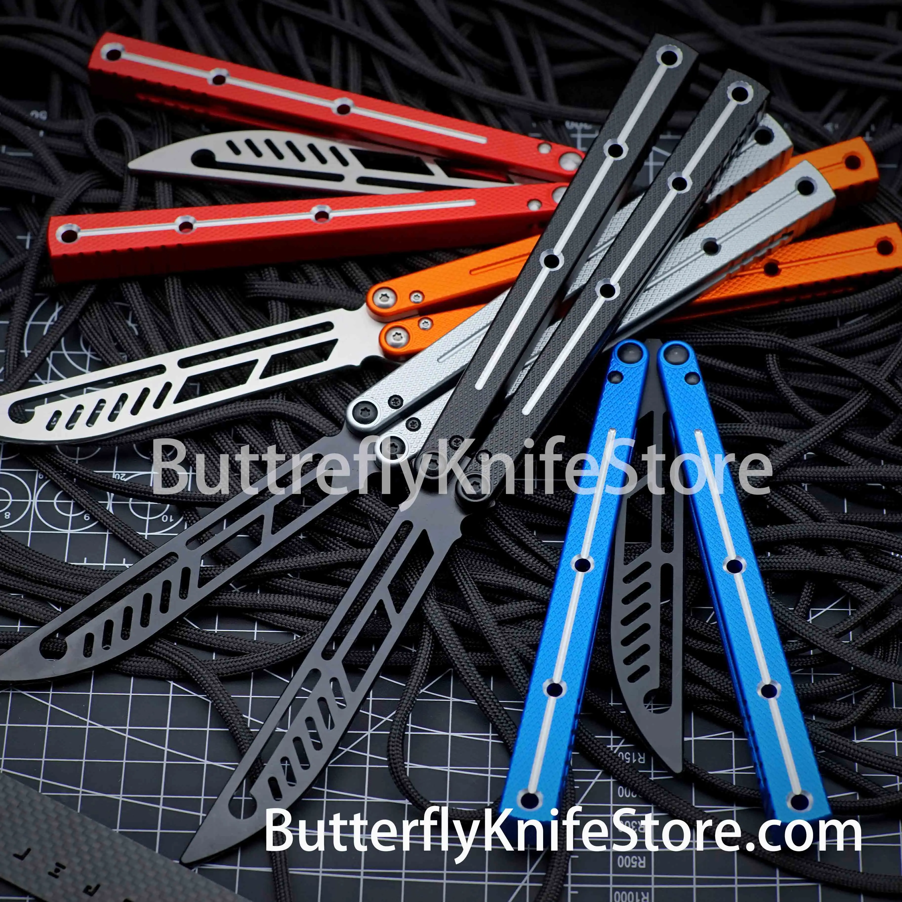 Shark Mini Kraken Clone pocket Balisong Butterflyknife Flipper Trainer Safe  EDC Outdoor Knife Aluminum Handle CNC Bushings