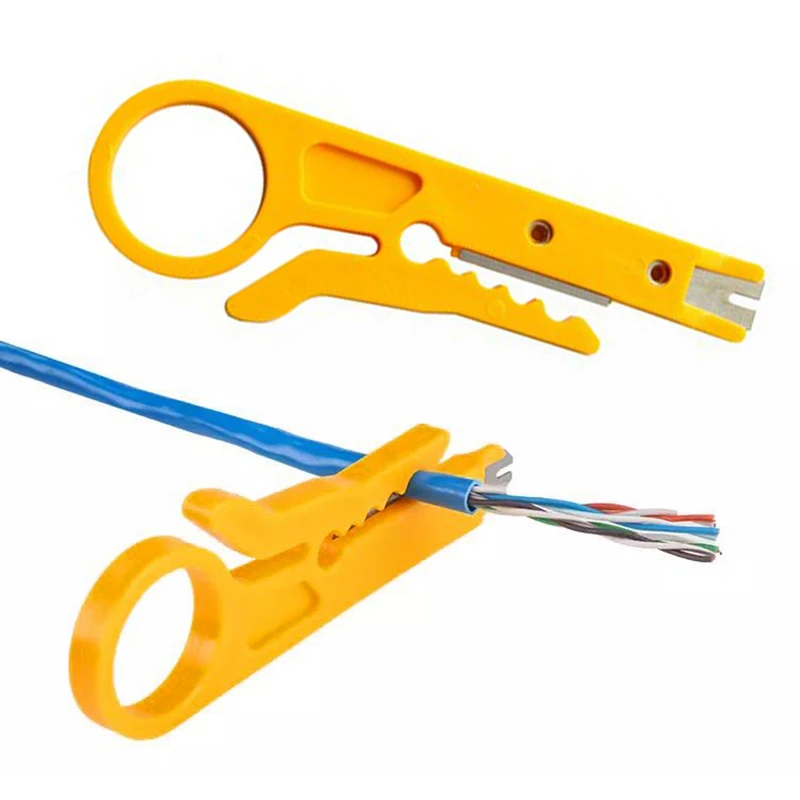 Cable Stripper Wire Cutter Crimping Tool Multi Stripping Knife Crimper Pliers Mini Portable Decrustation Wire Cutter Repair tool chisel plane