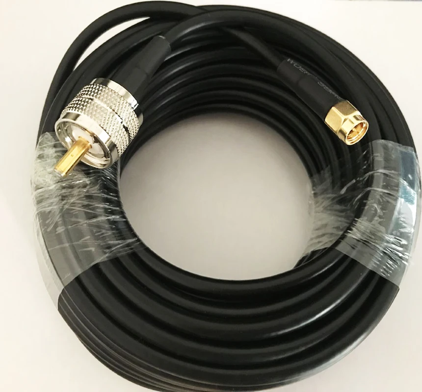 1 м 5 м 10 м 20 м 50-3 RG58 коаксиальный кабель SMA штекер pl259 UHF мужской Разъем RF Кабель-адаптер 50 Ом