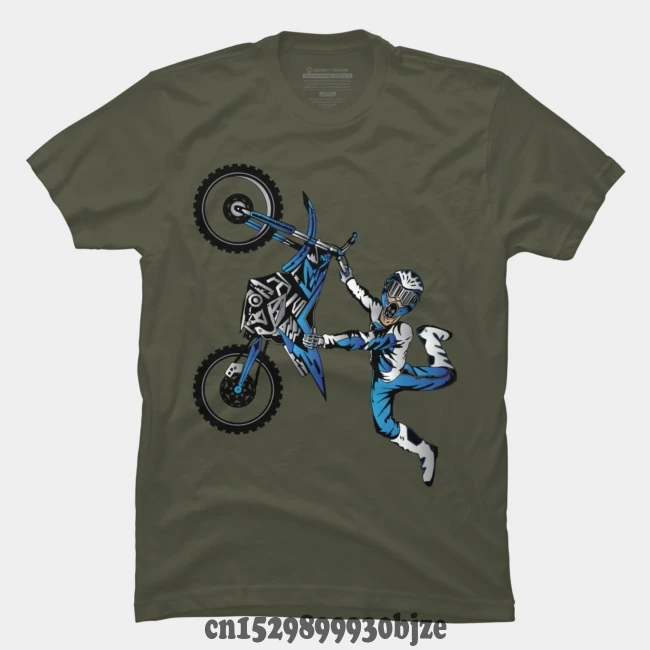 Топ Для мужчин's футболка Dirtbiker Фристайл Мотокросс Fly свободного покроя Круглая