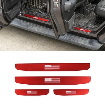 

Threshold Bar For Jeep Wrangler JL 2018 2019 for Jeep Gladiator JT 2020 Aluminum Alloy Car Interior Accessories Car Stickers