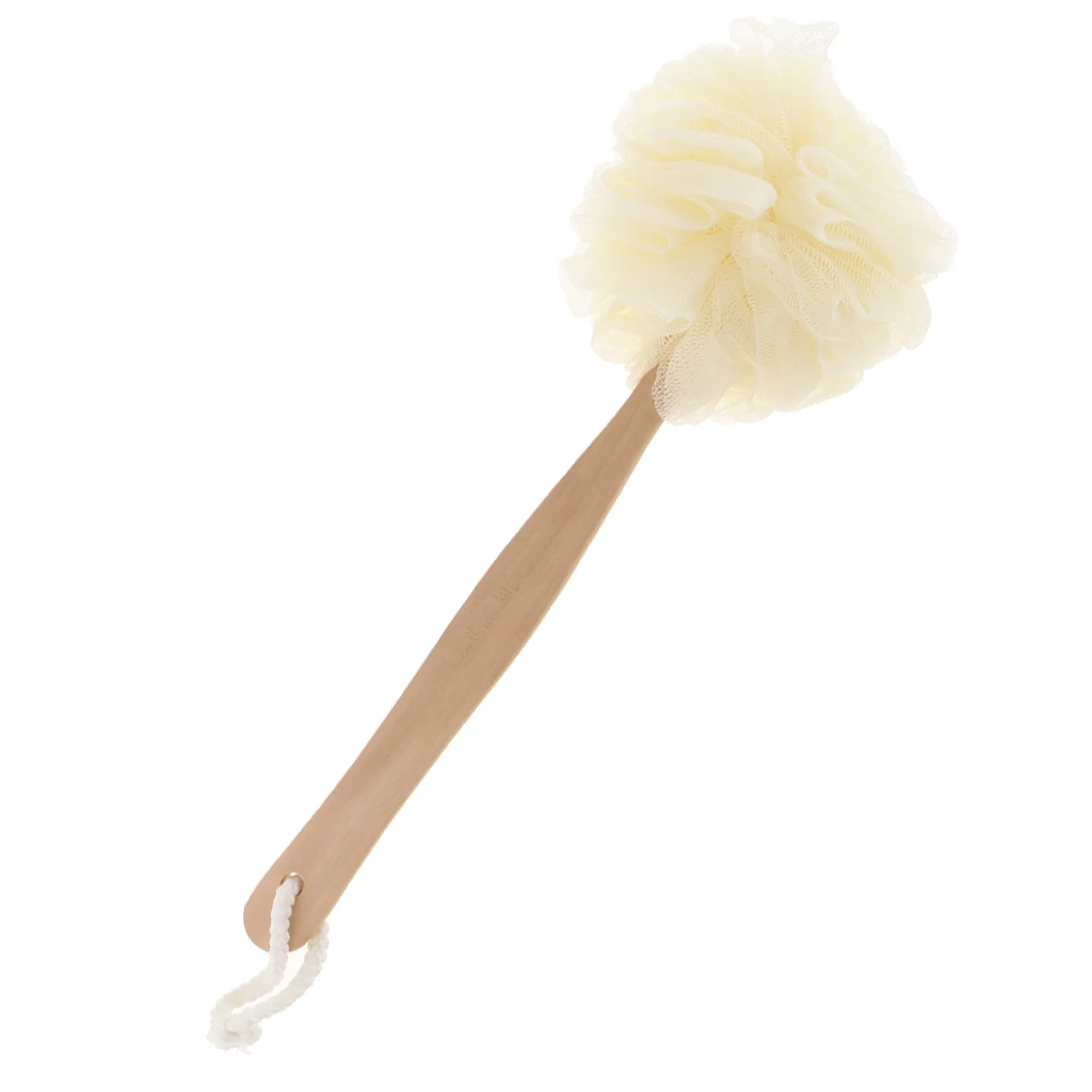 2Pcs Long Handle Bath Sponge, Exfoliating Bath & Shower Brush, Back Scrubber for Skin Gentle Massage for Elderly Women Men