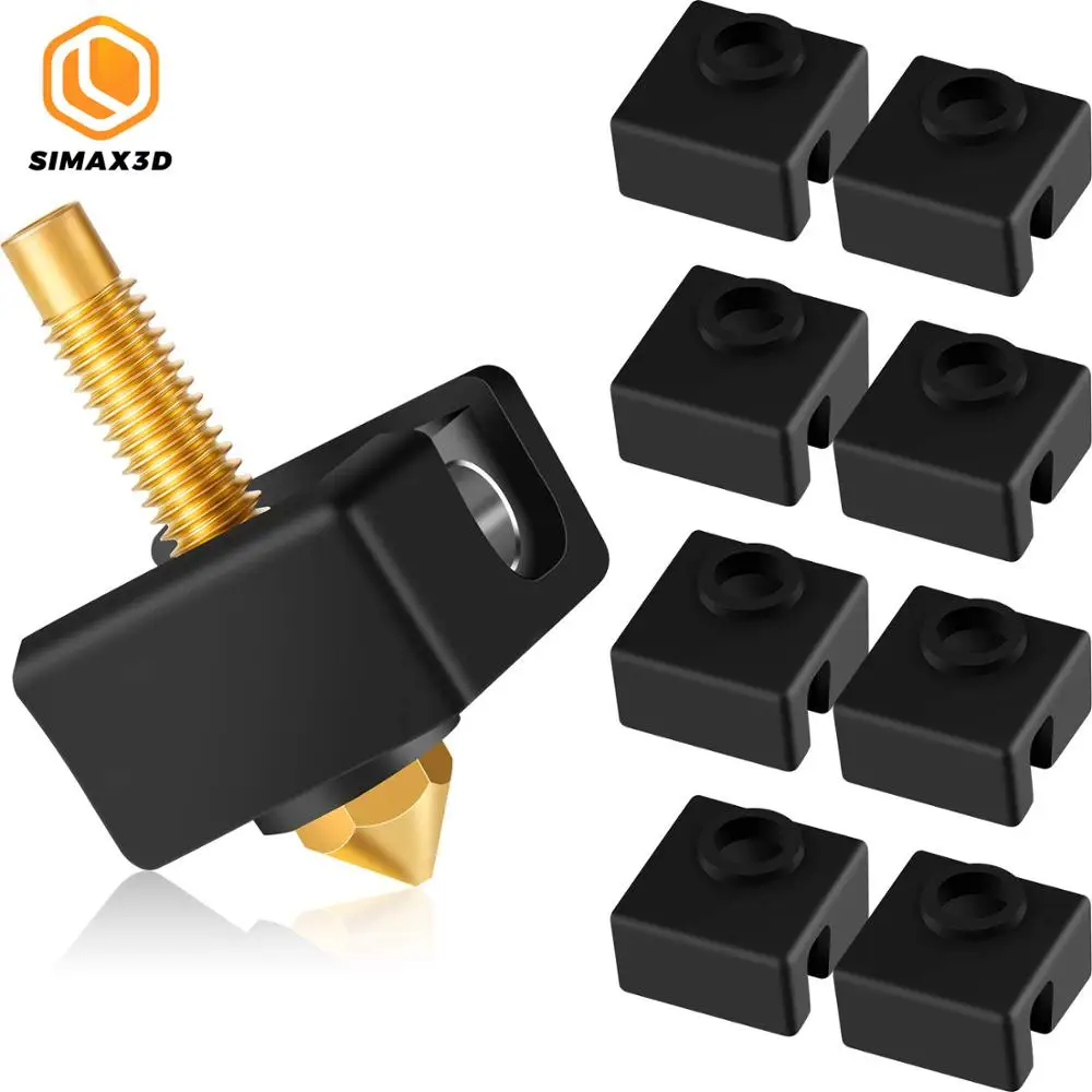 SIMAX3D 10 шт. силиконовые носки 3D-принтеры Нагреватель Крышка блока для Creality CR-10 S4 S5