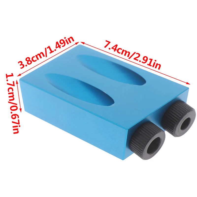 1pc 6/8/10mm Pocket Hole Jig Kit 15 Angle Adapter Drill Guide Woodworking Set Tool Dropshipping
