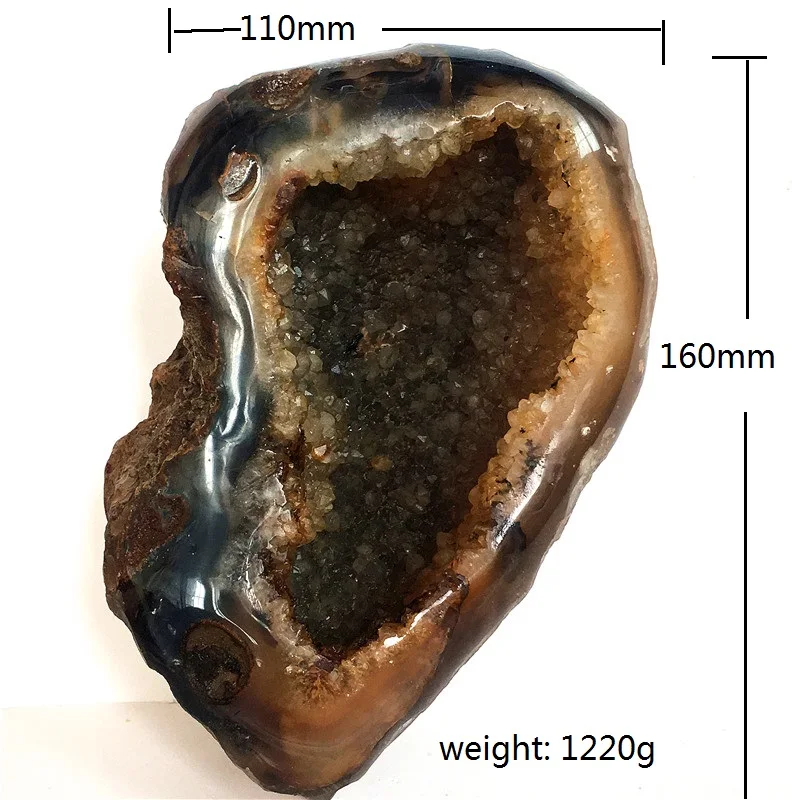 Природный Агат геодный гроздь кристаллов кварца образец камня и ремесло рейки заживление Dec