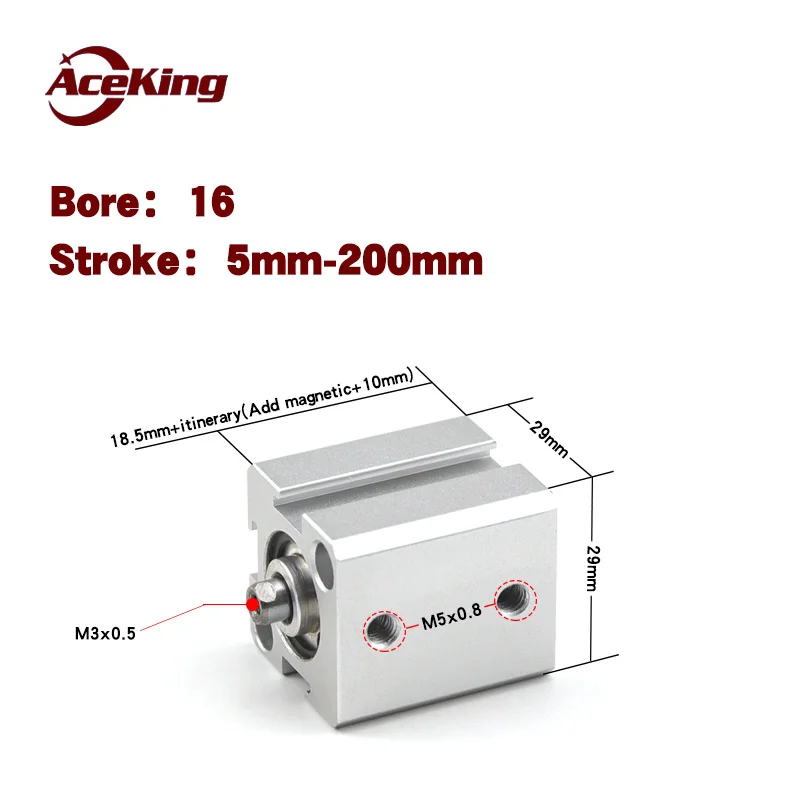 

Magnetic SDA SDA50x5x10x15x20x25x30x35x40x45x50 - SB thin cylinder push rod cylinder push fixture in industry SDA50x30 SDA50x50