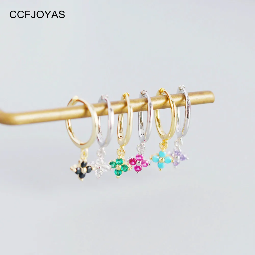 

CCFJOYAS 925 пробы серебряные серьги-кольца в европейском и американсветильник стиле