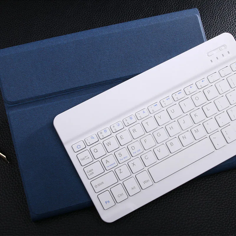 Беспроводная Bluetooth клавиатура ультра-тонкий чехол для мини-клавиатуры для iPad Air 1 2 Новинка Pro 9,7 дюймов планшет с карандашом - Цвет: Blue
