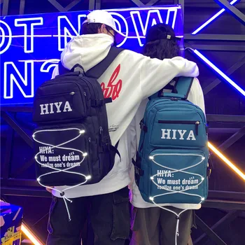 

Multilayer student school bag backpack Korean version High capacity Bag Harajuku Couple models street Style tide backpack
