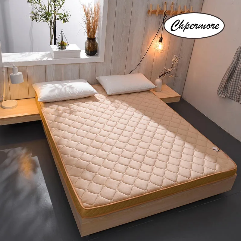 

Chpermore Thick Keep warm velvet Mattress 1.8m Foldable Tatami student dormitory Single double Mattresses King Queen Size