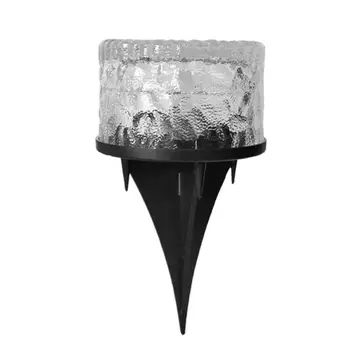 

Solar Power LED garden light Buried Lamp Round Glass Ground Light Outdoor Under Ground Lawn Lights Path Way Decking Lamps
