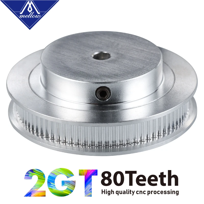 Peças da Impressora Síncrono da Polia Correia da Polia 5mm para a Largura Mellow Voron Dentes 2gt Furo 6mm Gt2 Correia Dentada t 3d 80 - Imagem 2