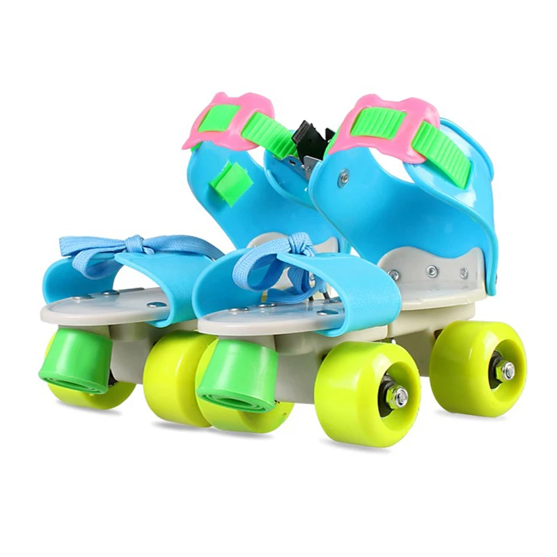 Adjustable Size Children Roller Skates Double Row 4 Wheels Skating Shoes For Kid 