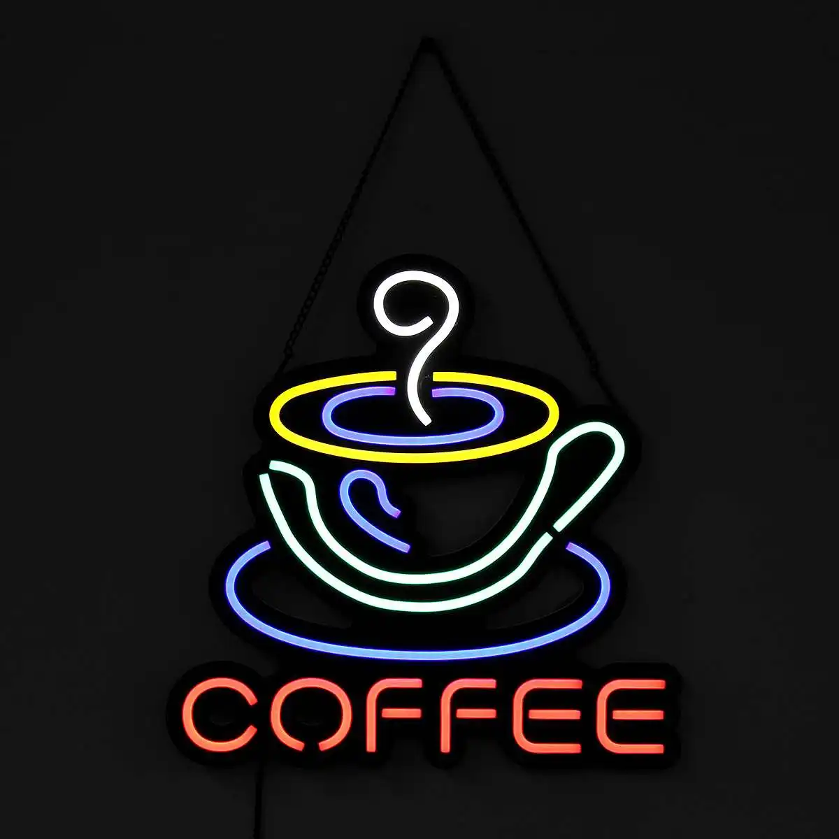 COFFEE LED Neon Sign Light Hanging Party Bar Club Visual Artwork Lamp Wall Decoration Commercial Lighting Neon Bulbs AC110-240V