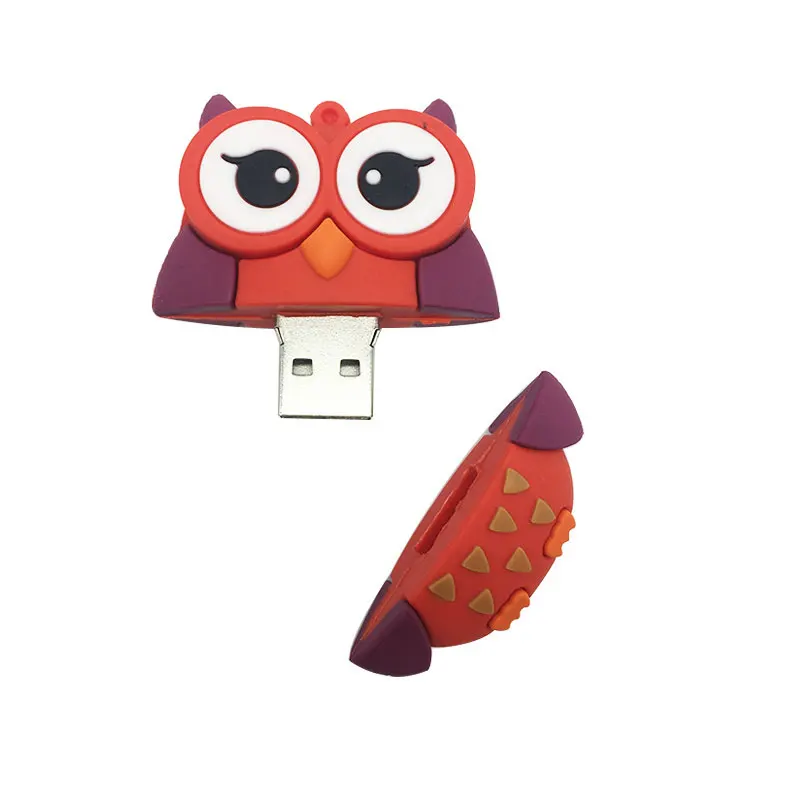 usb флэш-накопитель мультфильм инновационный Флеш накопитель милый лиса/Сова/пчела Флешка 4 ГБ 8 ГБ 16 ГБ 32 ГБ Пингвин животное usb карта памяти подарок