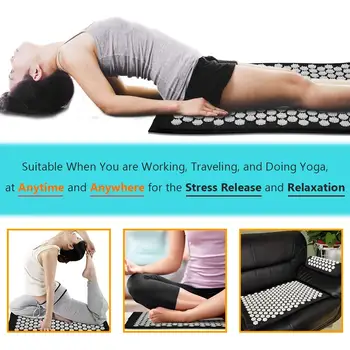 

Hot sale Mat Lotus Spike Acupressure Massager Relaxation Stress Relief Cushion Yoga Mat Relieve Body Stress Pain Spike Yoga Mat