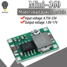 RC самолет модуль Mini 360 DC/DC понижающий преобразователь подпушка модуля 4,75 в-23 в до 1 V-17 в 17x11x3,8 мм LM2596 2A