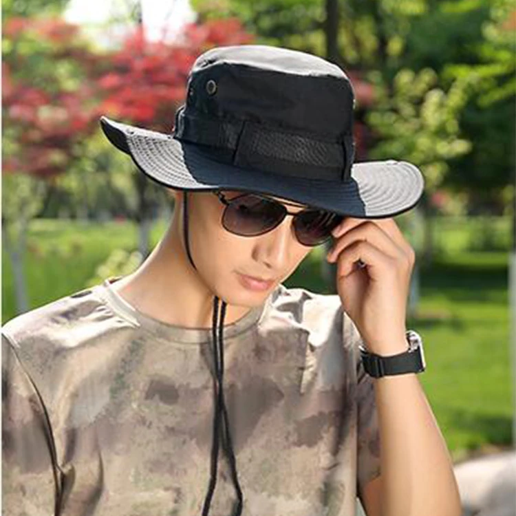 

UPF 50+ Sun Hat Bucket Autumn Men Women Fishing Boonie Hat Sun UV Protection Long Large Wide Brim Mesh Hiking Outdoor Beach Cap
