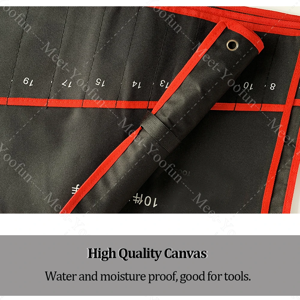 tool pouch Practical Canvas Tool Bag wrench tool roll up Foldable Spanner Organizer Pouch Case hand tool storage bag beehive tool bags