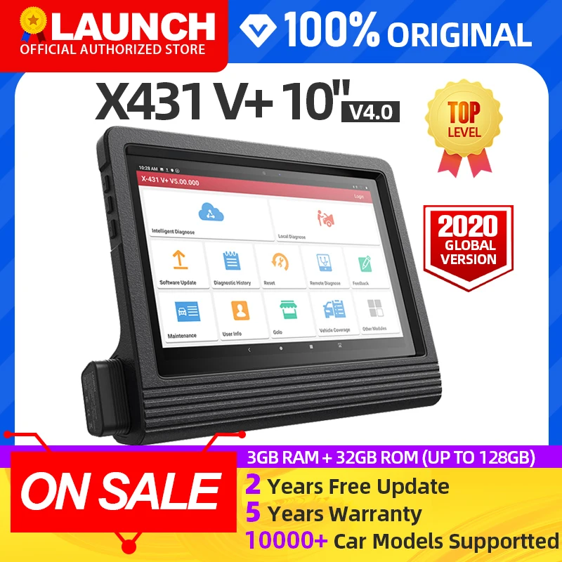 Launch X431 V plus + 10 &quotV4.0 OBD2 диагностический сканер ECU кодирование WIFI Bluetooth инструмент