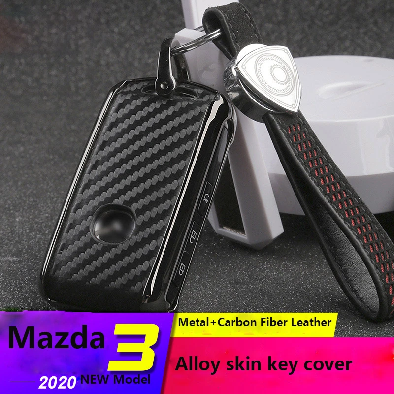 Для Mazda 3 Sedan модифицированный для Axela чехол для ключей для системы сигнализации комплект из углеродного волокна ABS Автомобильный Дистанционный Брелок чехол для ключей