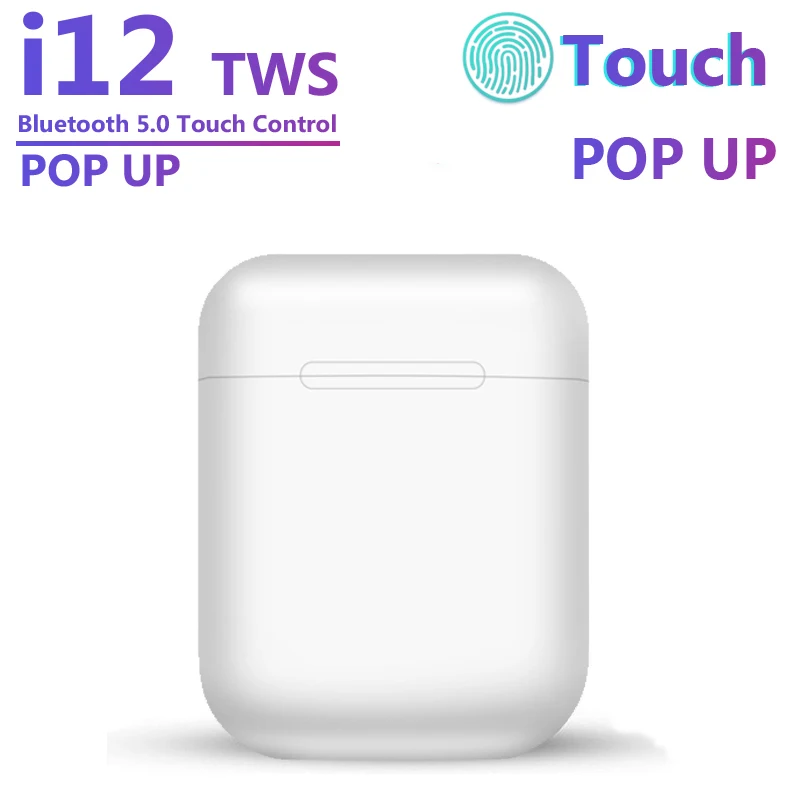

i12 TWS Wireless Bluetooth 5.0 Earphone Sports Sweatproof Headphone Touch Portable Earbuds for i10 i20 tws i30 i60 i80