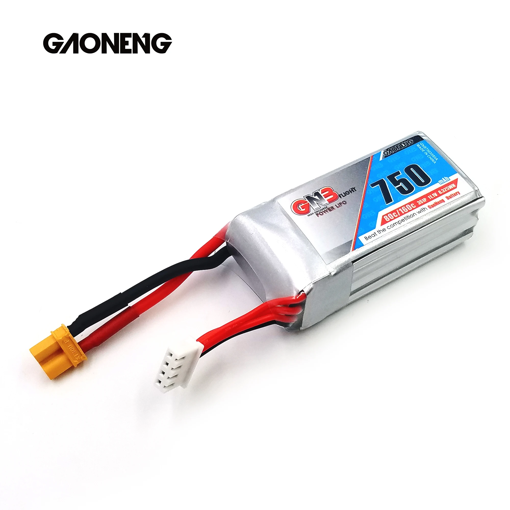 4 шт. Gaoneng GNB 11,1 V 750mAh 80C 3S XT30 вилка Lipo батарея для RC FPV Racing Cine Whoop BetaFPV Дрон