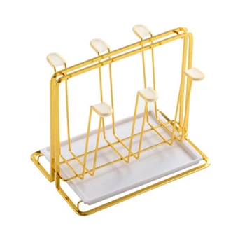 

Wrought Iron Cup Holder Household Reel Drain Cup Holder Glass Cup Drying Cup Holder Water Cup Storage Rack