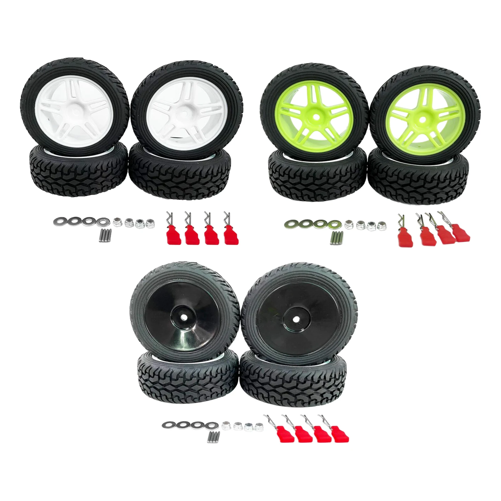 

4Pack of 75mm Rubber Wheel Tires for WLtoys 144001 Model Crawler DIY Accs