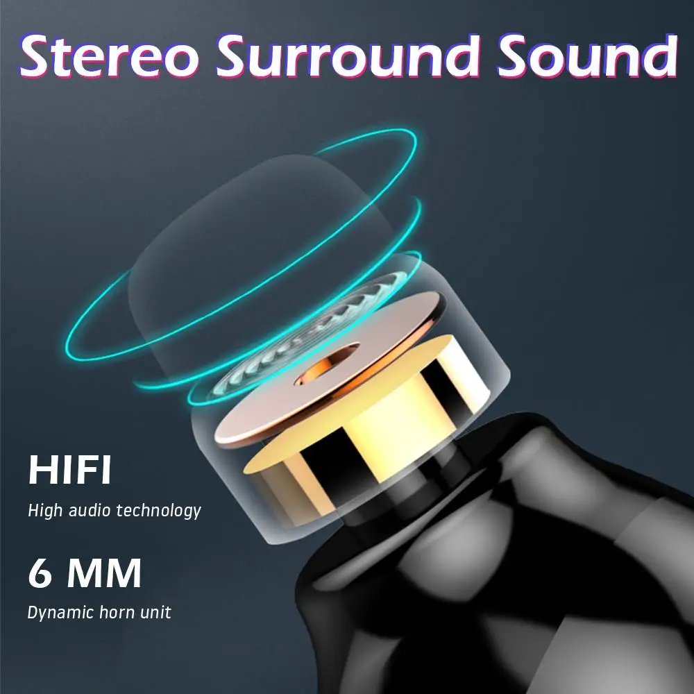 Bluetooth Earphone 5 0 Wireless touch Headphone TWS Sports Waterproof Headset Earbuds LED Digital Ear Phone with Mic For Android