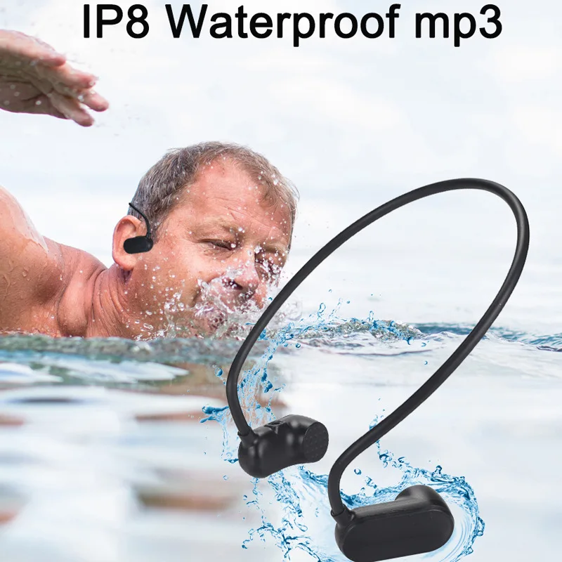 

Swimming MP3 Player Bone Conduction Waterproof IPX68 Headphone Handsfree for Running Earphone with 8GB 16GB 32GB